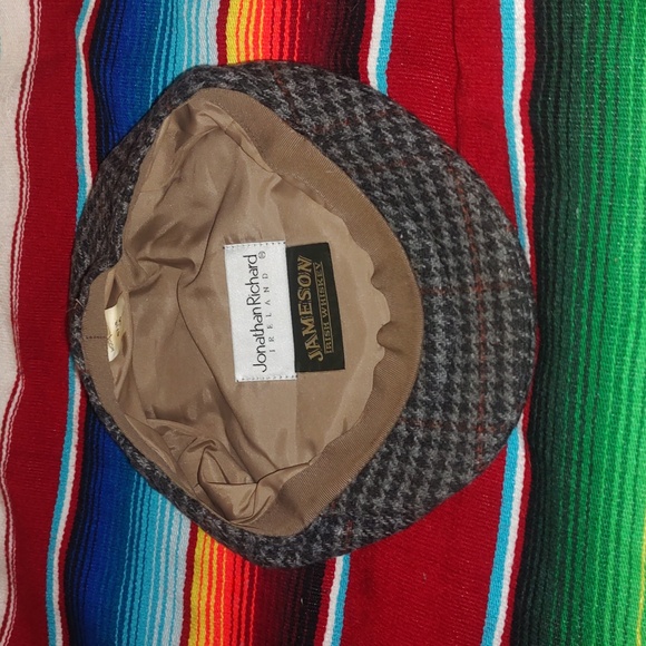 Vtg Jonathan Richard Ireland Jameson Irish Whiskey Newspaper Cabbie Hat Cap S - Picture 2 of 8